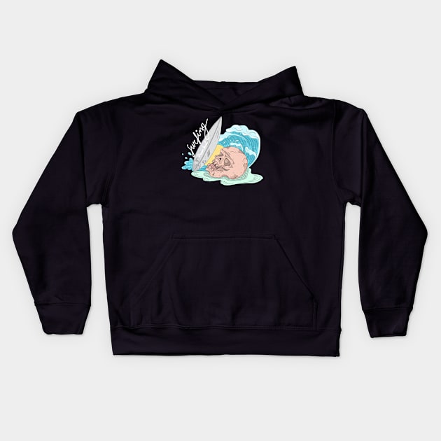 Surfing Kids Hoodie by no mad ink